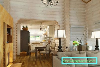 Block house za notranjo opremo: značilnosti materiala in delo z njim Block house za notranjo opremo: značilnosti materiala in delo z njim