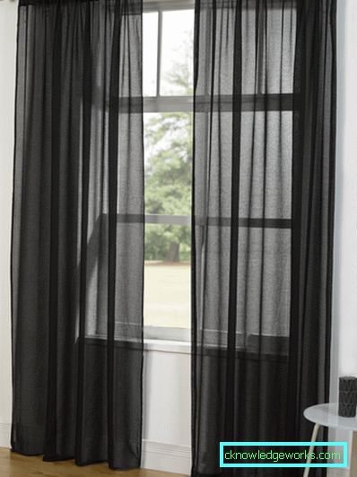 Črne zavese - 58 fotografij strogo in elegantno oblikovanih s črnimi zavesami