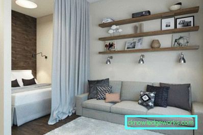 Eno sobno stanovanje - 150 fotografij sodobnih idej za oblikovanje notranjosti